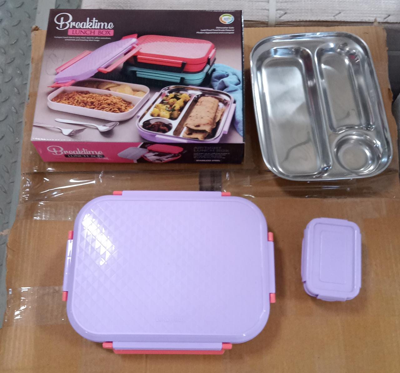 Kids’ School Lunch Box with Steel Plate - Springkart