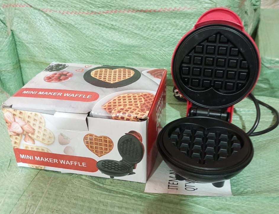 Mini Waffle Maker Machine Waffle Iron Home Appliances Kitchen Gift Easy To Clean, On-Stick Surfaces, Perfect Breakfast, Dessert, Sandwich, Pan Cakes, Paninis / Other Snacks Machine - Springkart