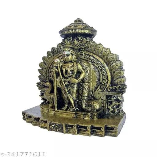 Dhandayuthapani Murugan Subramaniya Swamy Statue Idol 14cm,Polystone (Antique Colour) - Springkart
