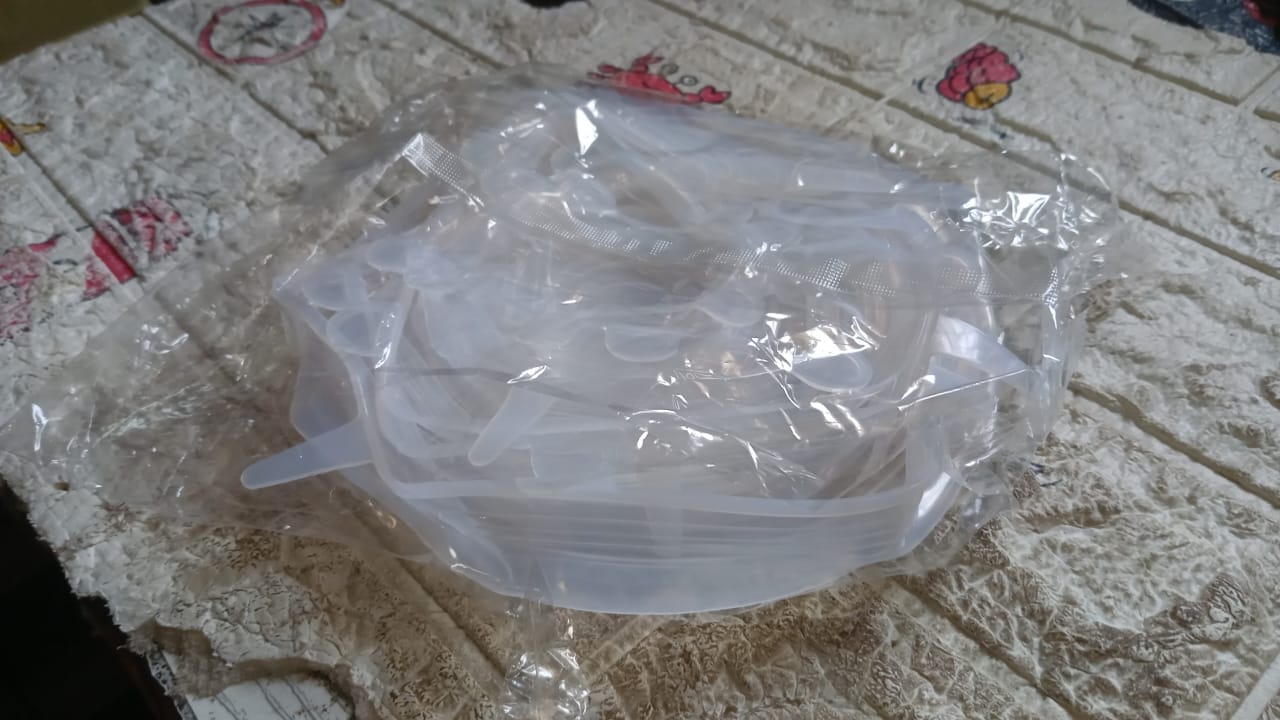 Silicone Stretch Lids, Reusable Durable Food Storage Covers for Bowls, Fit for Different Sizes & Shapes of Container, Dishwasher & Freezer Safe - Set of 6 (113 Gm) - Springkart