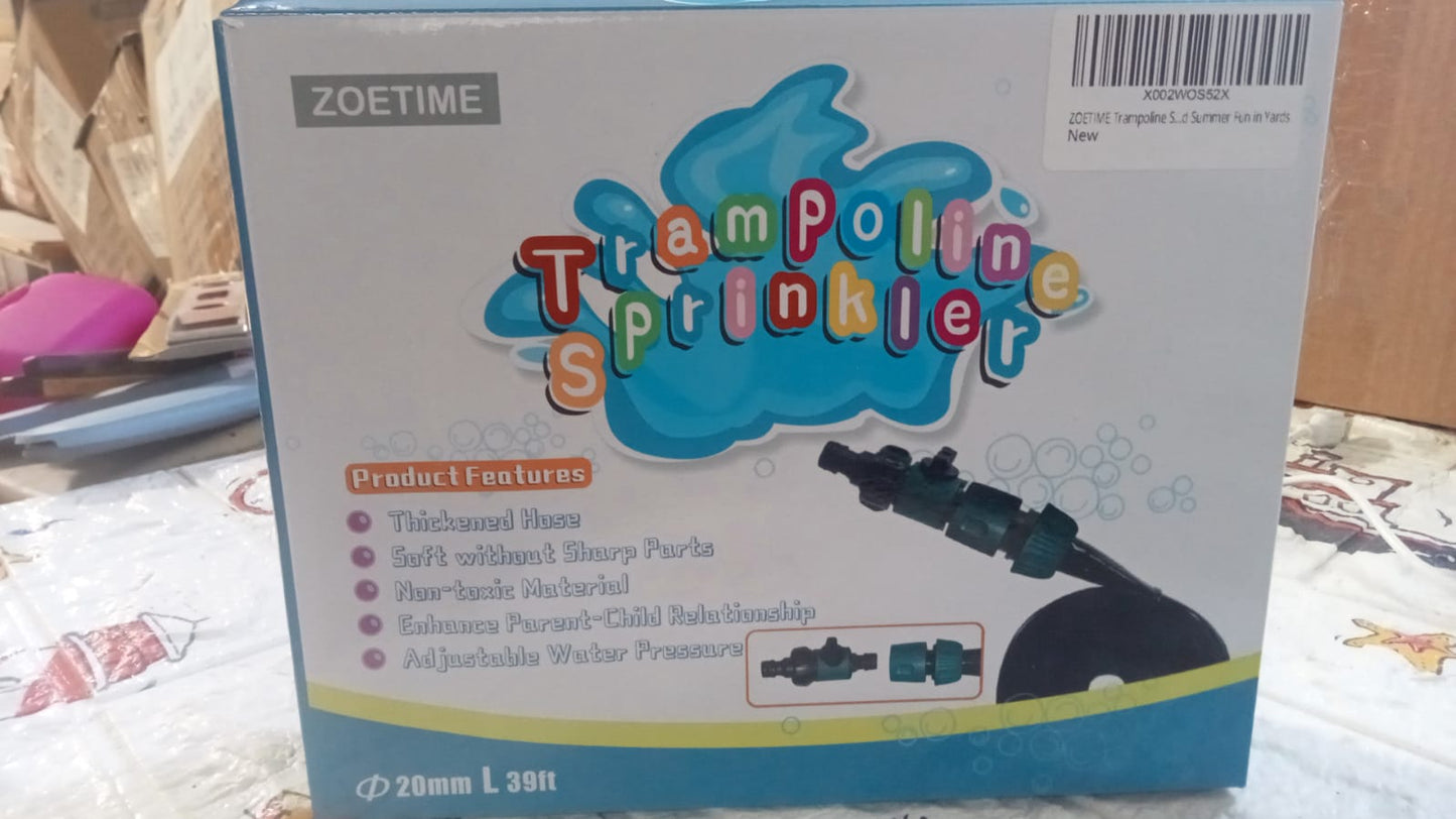 Trampoline Sprinkler for Kids - Outdoor Trampoline Water Sprinkler for Kids and Adults, Trampoline Accessories Sprinkler 39ft Long for Water Play, Games, and Summer Fun in Yards (39ft) - Springkart