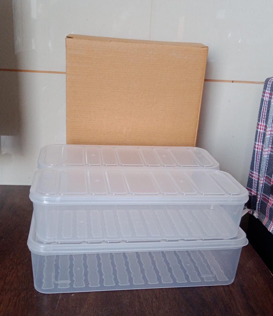 Plastic Food Storage Container for Fridge, fridge storage boxes with Lid Stackable Fridge Storage Containers freeze organizer items and storage, vegetable storage box for fridge, (3 Pcs set) - Springkart