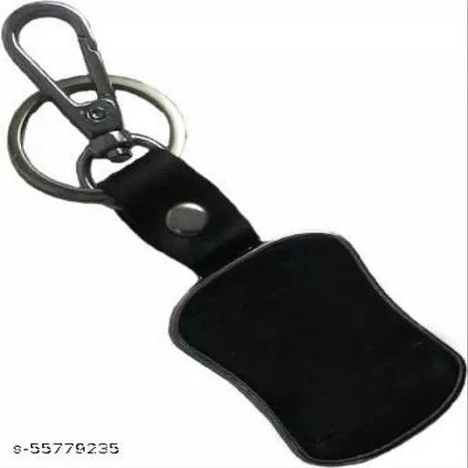 Alexus LEATHERITE BLACK Locking Key Chain - Springkart