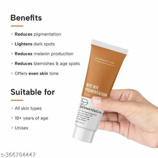 DERMATOUCH Bye Bye Pigmentation Removal Cream for Women and Men with Niacinamide - 19G