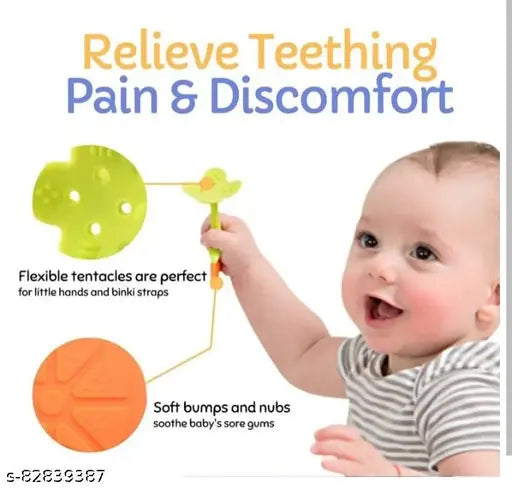 Set of 5 Soft Silicone Fruit Teethers Toys, Infant and Toddler - Springkart