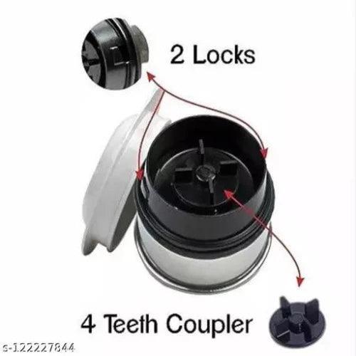 Harimahendra Presents Stainless Steel Heavyduty Mixer Chutney Jar,Mixer pot,Mixer jar,Mixer Grinder Jar,Mixy pot,Mixer small pot,Mixer jar,Mixer Grinder,Kitchen tools (350ml,silver) - Springkart