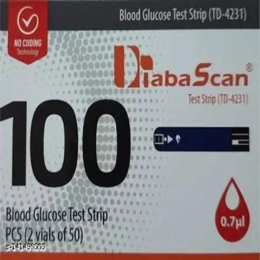 DIABASCAN TD-4232 100 Glucometer Strips - Springkart
