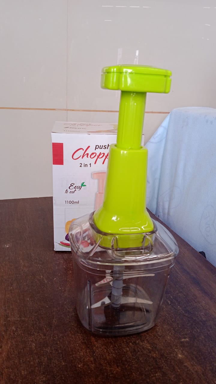 2in1 Press Vegetable Choppers for Kitchen (1100 ML) - Springkart