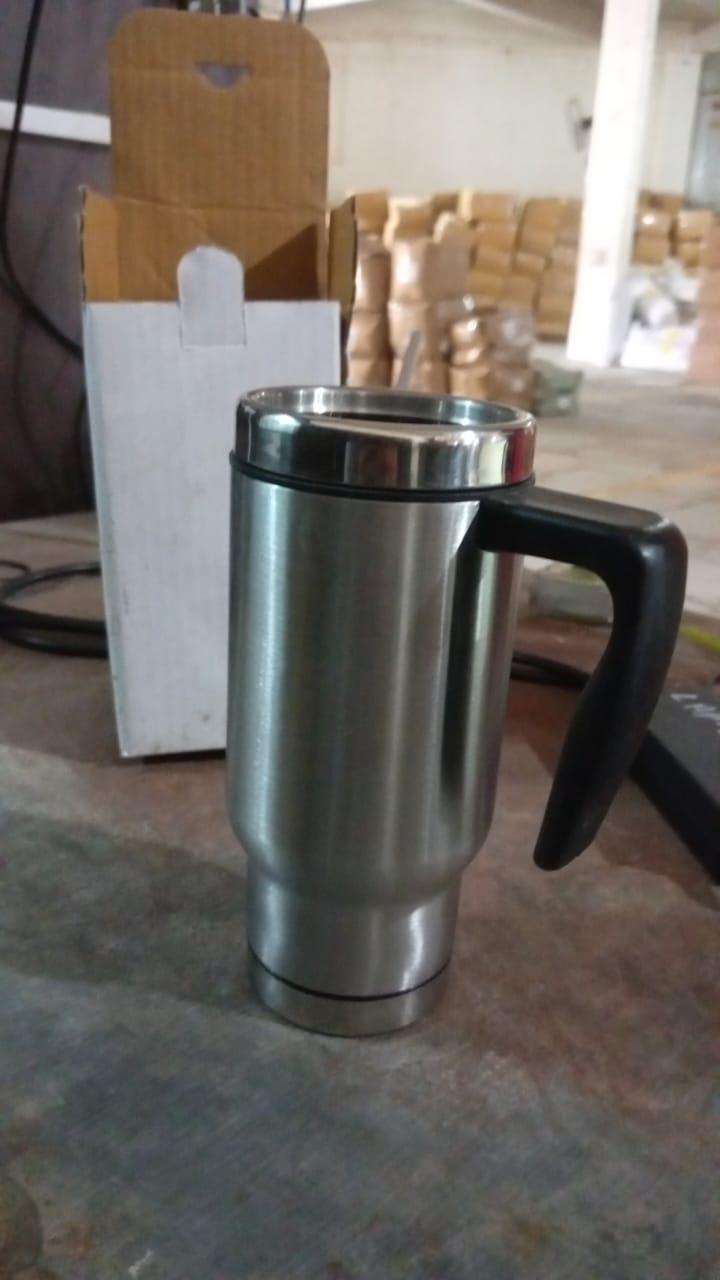 Stainless Steel Coffee Mug (1 Pc / With lid & Handle) - Springkart