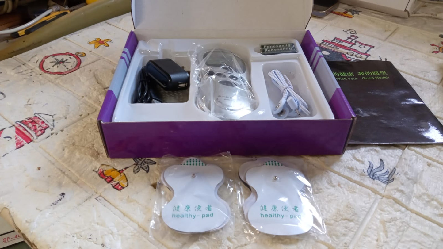 Multifunctional Massager, Health Care Digital Chinese Meridian Tens Therapy Massager Relax Body Muscle Acupuncture Machine 4 Electrode Pads & Charger Adapter and Cable, Physiotherapy, Electric Digital Therapy neck back Mane Massage - Springkart
