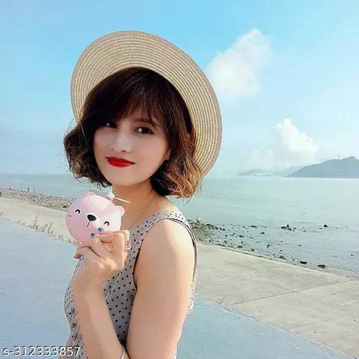 Portable 3 in 1 Cartoon LED Makeup Mirror Light with USB Mini Fan - Springkart