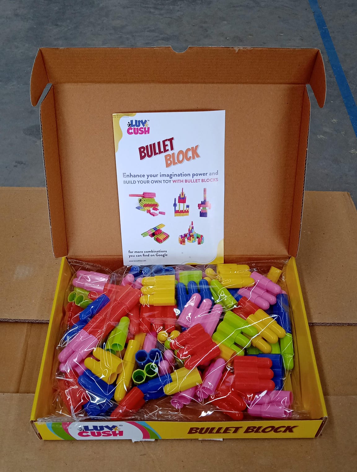 Bullet Blocks for Intelligent Kids Creative Bullets Shaped Building Blocks Toy Set for Kids (Approx 200 Pcs) - Springkart