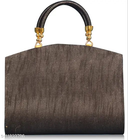 Attractive Women's Black Velvet Clutch