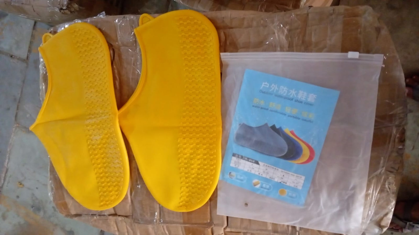 Non-Slip Silicone Rain Reusable Anti skid Waterproof Fordable Boot Shoe Cover ( Large ) - Springkart