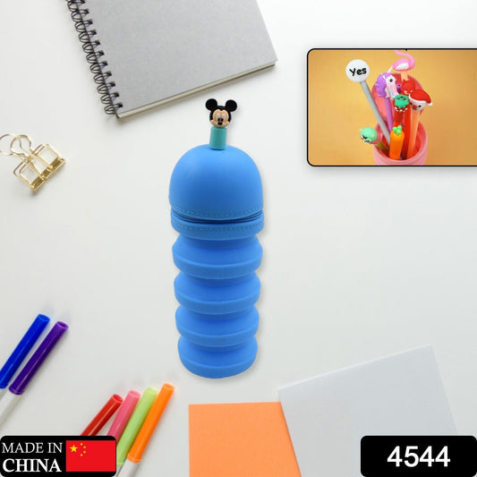 Pencil Case Is Made Of Silicone Telescopic Pen Holder, with Zipper Closure And Large Capacity Office Home School School-pink Boys For Girls Secondary School Clear Pencil Case - Springkart
