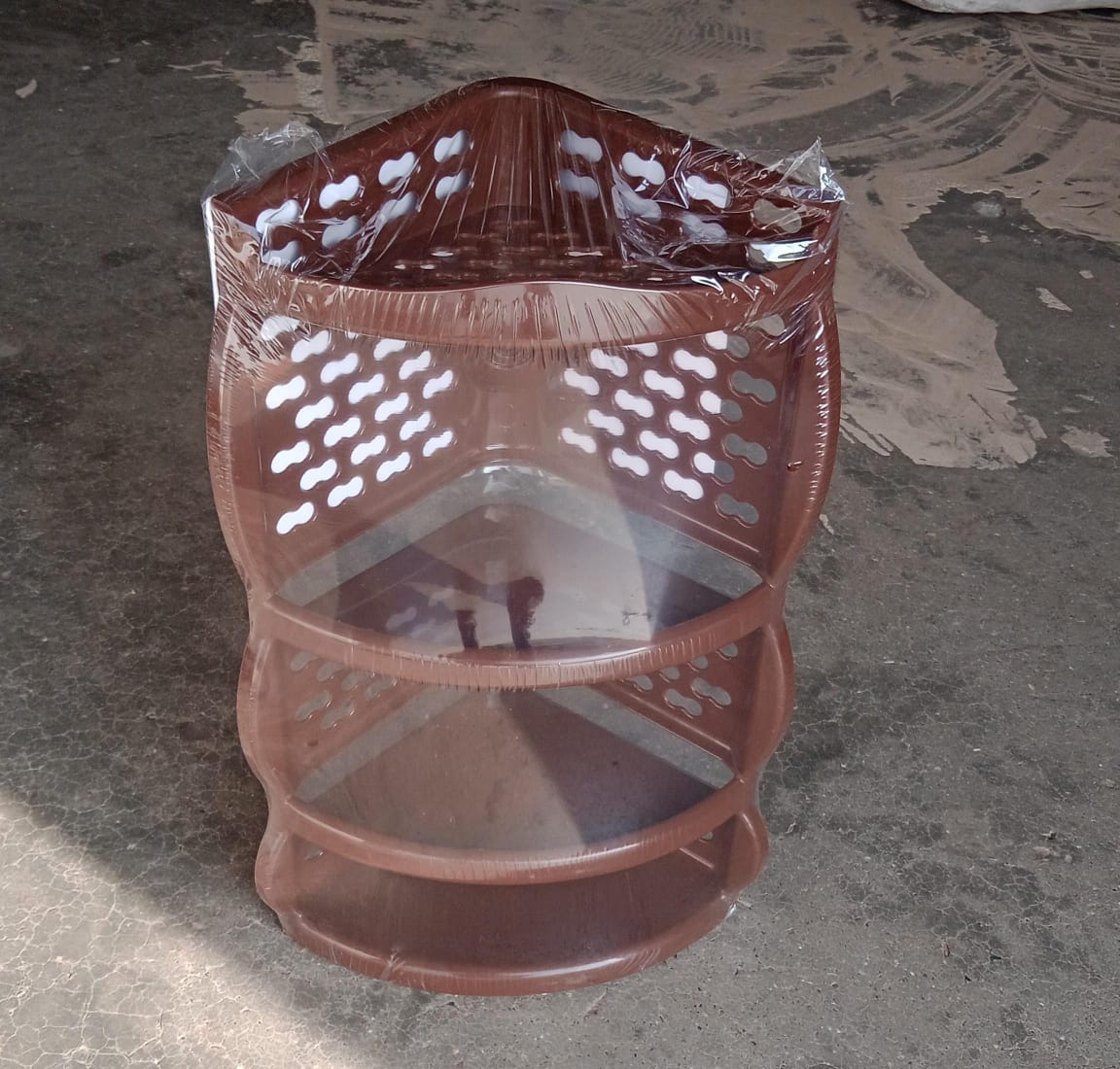 Multi Purpose Plastic Corner Rack a Stylish Storage Shelf for Kitchen / Living Room / Bathroom (1 Pc / 3 Layer ) - Springkart