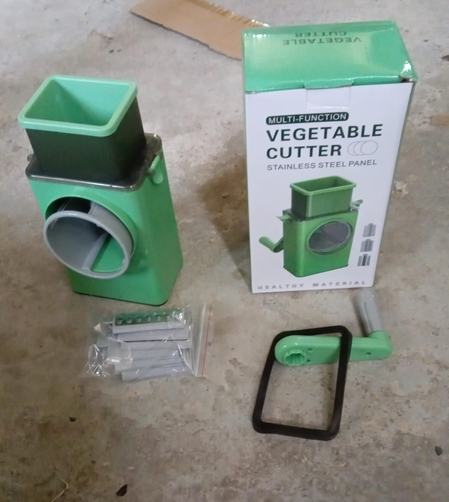 Stainless Steel Vegetable Chopper with 6 Blades - Kitchen Mandoline Slicer - Springkart