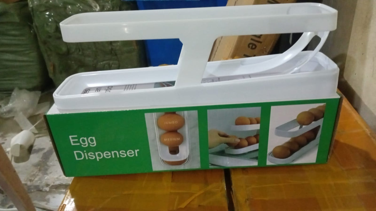 Plastic 2-Tier Rolling Egg Dispenser For 12-14 Eggs (1 Pc) - Springkart