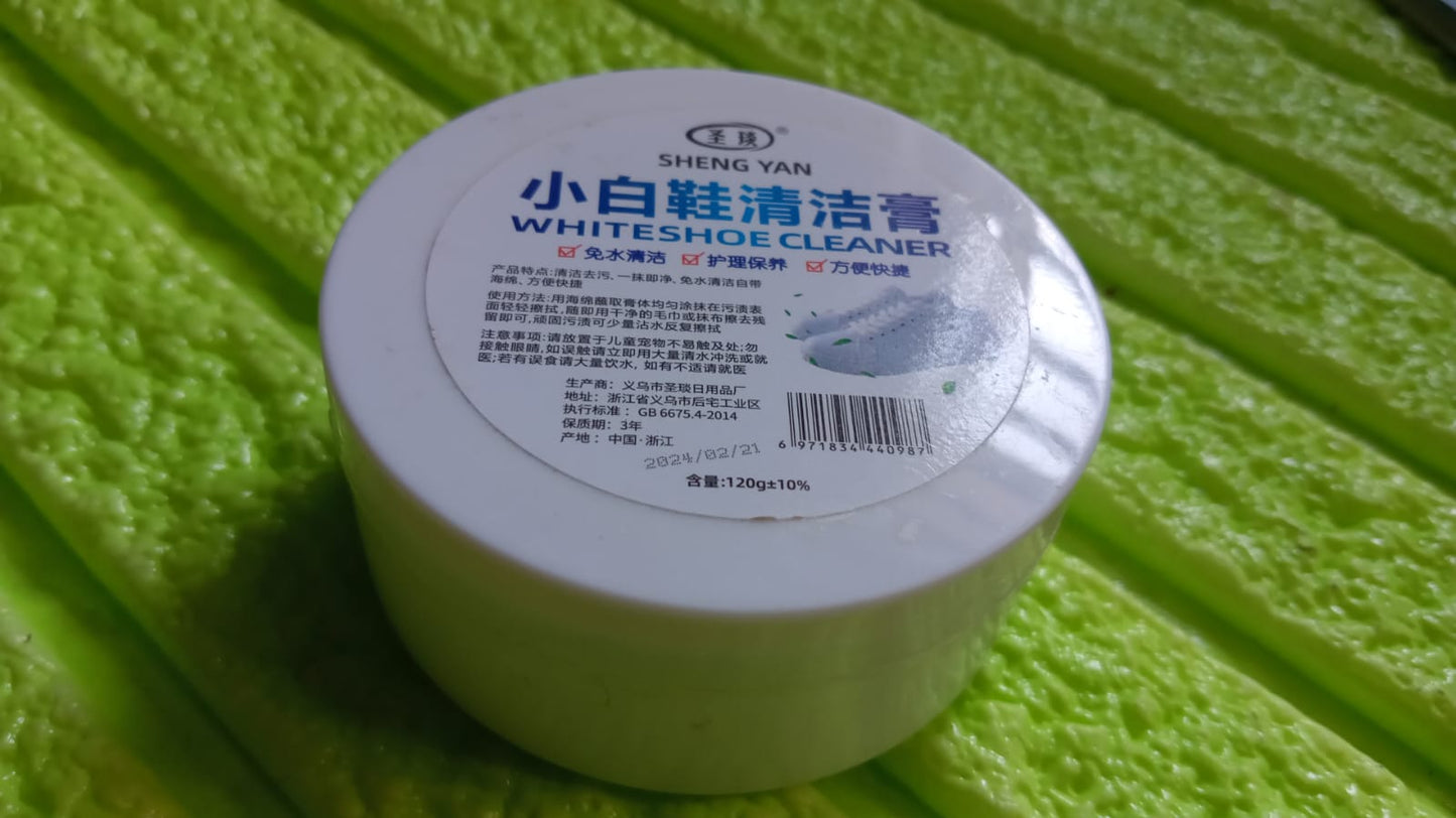 Stain Remover Cleansing Cream for Shoe Polish Sneaker Cleaning Kit Shoe Eraser Stain Remover White Rubber Sole Shoe Cleaner White Shoe Cleaning Cream Stain Remover (120 Gm Approx) - Springkart