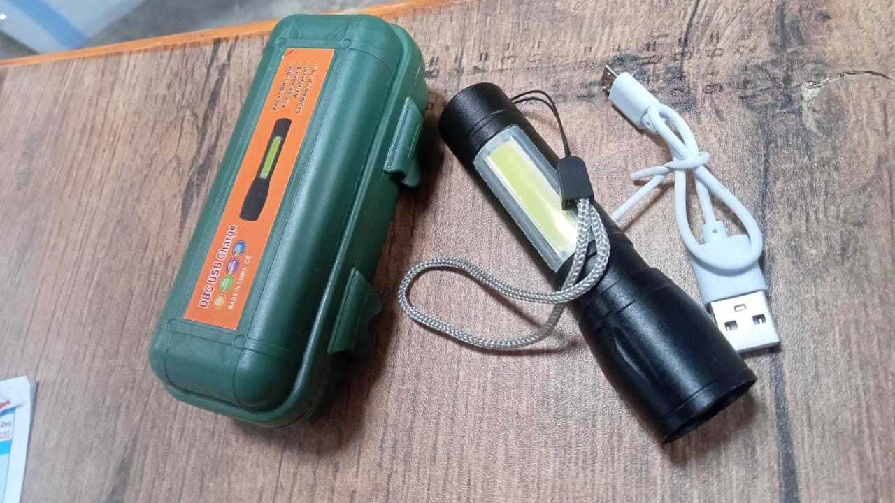 Mini Search Rechargeable LED Long Range Flashlight Emergency Light Torch - Springkart