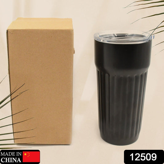 Stainless Steel Vacuum Insulated Travel Mug with Lid (1 Pc) - Coffee, Tea - Springkart