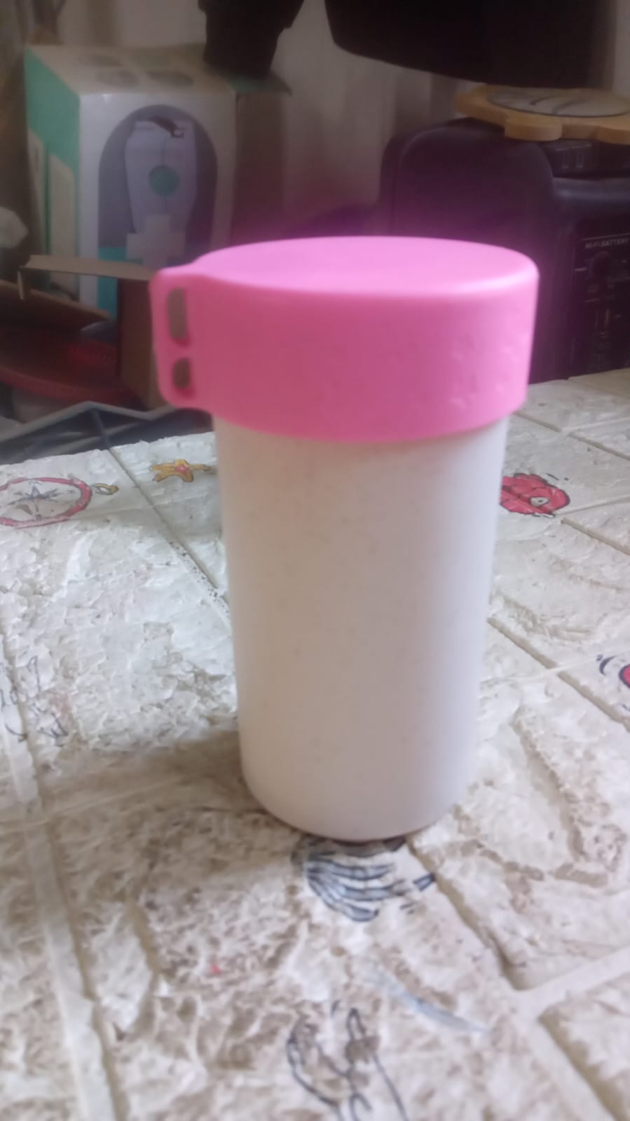 Travel Coffee Cup Portable Water Bottle Wheat Straw Coffee Tea Mug Coffee Mug with Lids for Coffee Tea (300 ML Approx) - Springkart