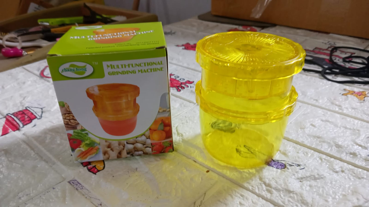Multi-Function Grinding Machine 2 In 1 Portable Manual Citrus Juicer for Grind ginger And garlic Slurry, Fruit Squeezer, Squeeze Soy-bean milk, Vegetable Salad. Juice Cup Child Healthy Life Potable Juicer Machine - Springkart