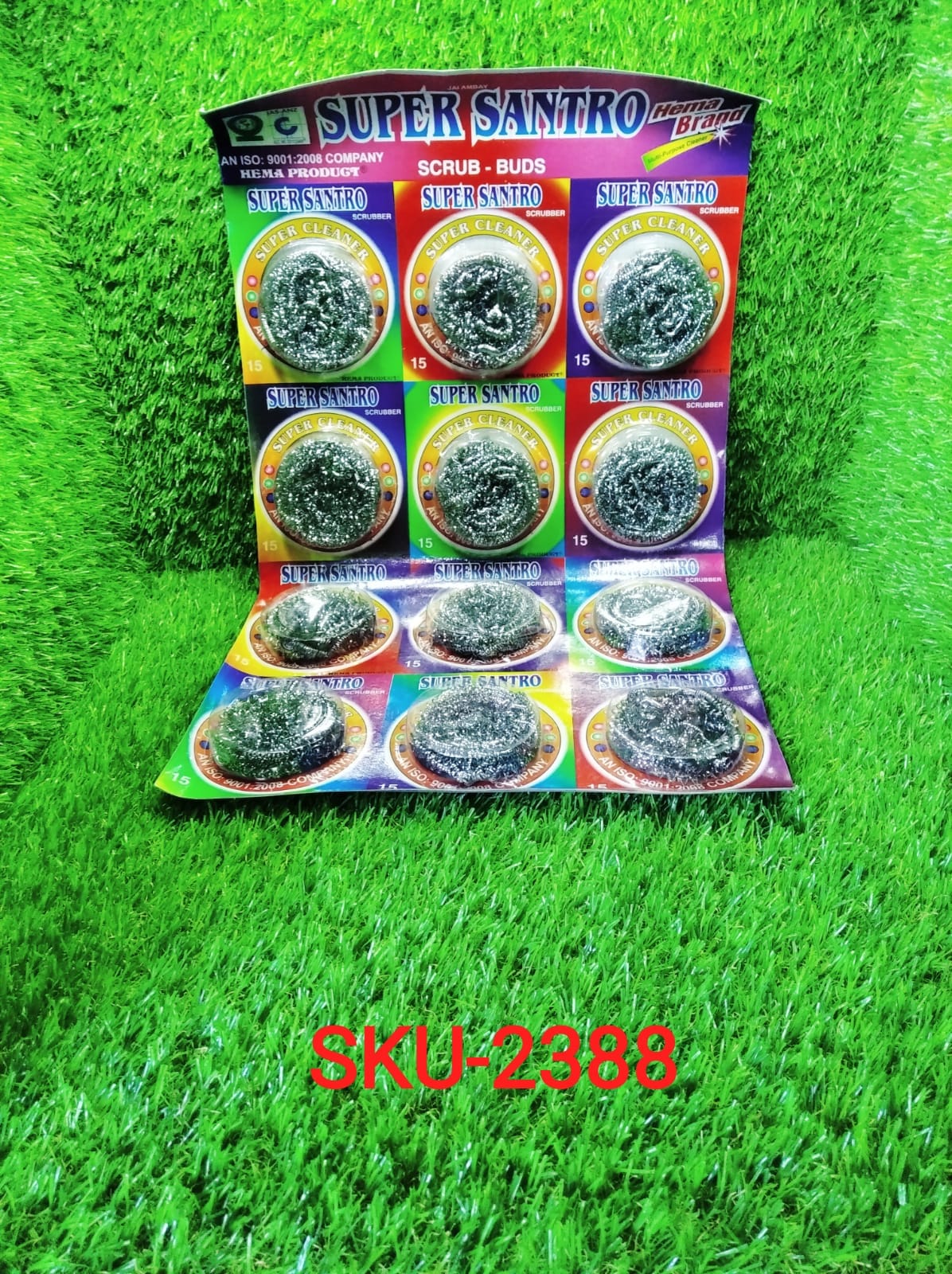Round Shape Stainless Steel Ball Scrubber (Pack of 12) - Springkart