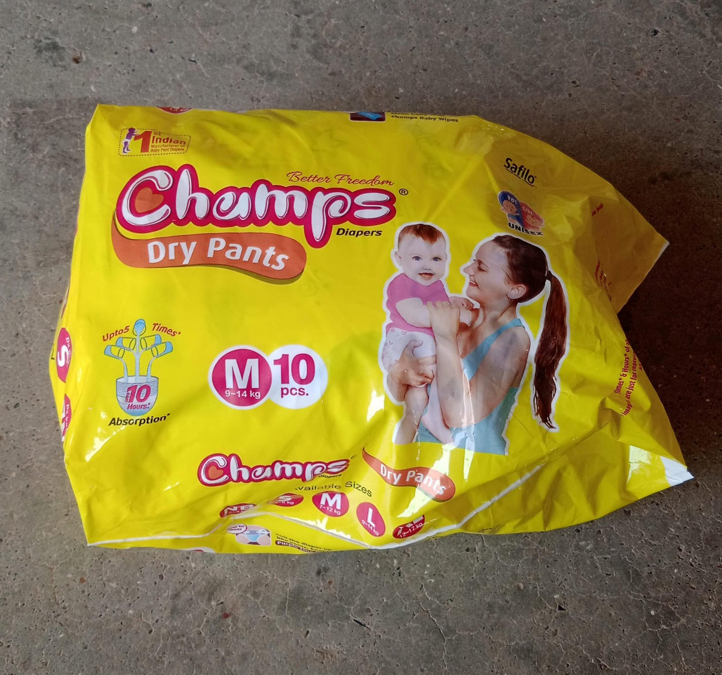 Travel Must-Have: Champs Medium Diaper Pants (10 Pcs) - Leakproof - Springkart