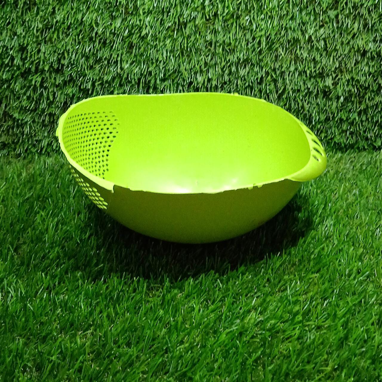 Virgin Rice Bowl Durable Plastic Strainer, Water Strainer | Vegetable & Fruits Washing Bowl - Springkart