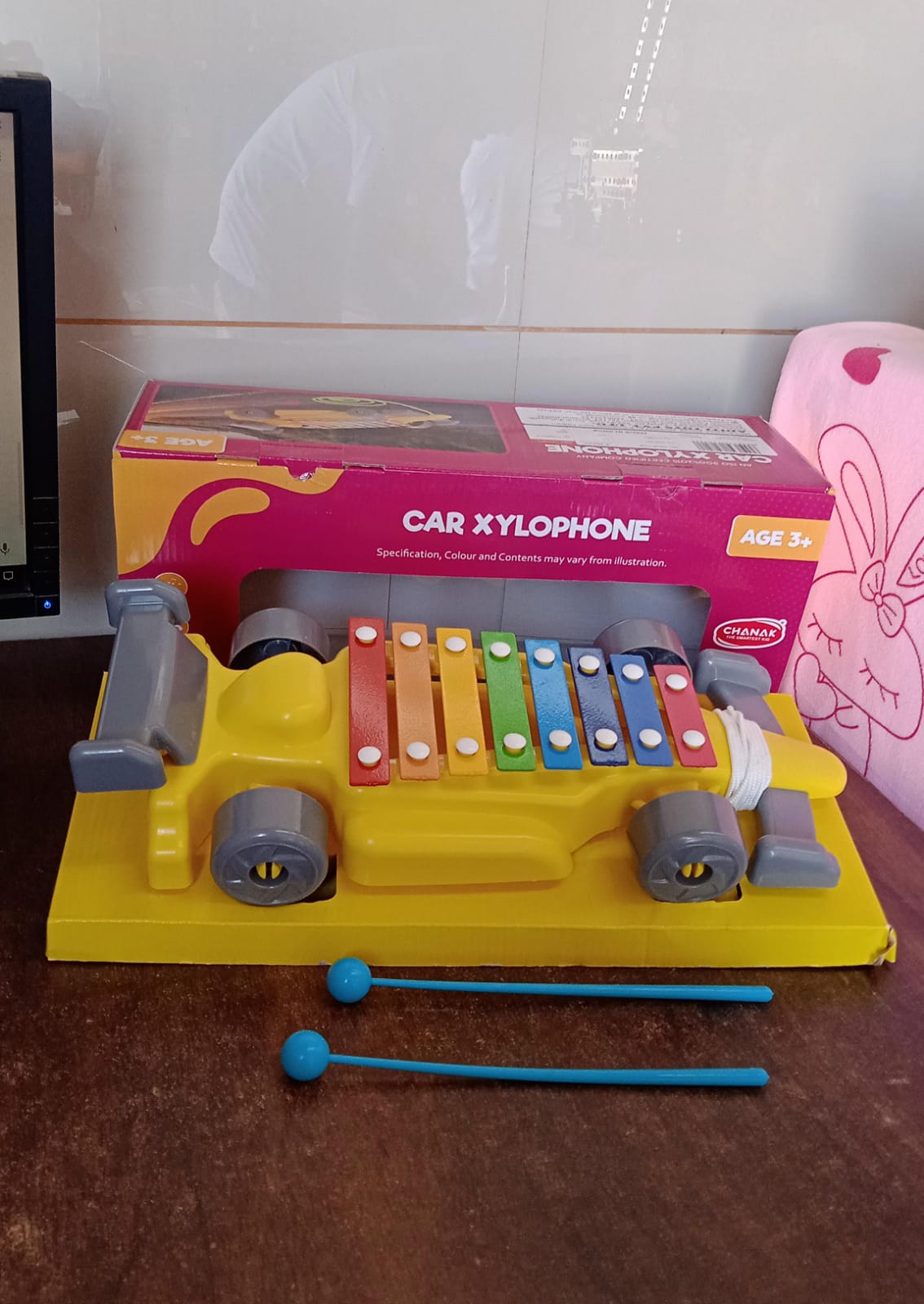 Musical Car Piano Xylophone Toy, Plastic Car Xylophone (1 Set) - Springkart