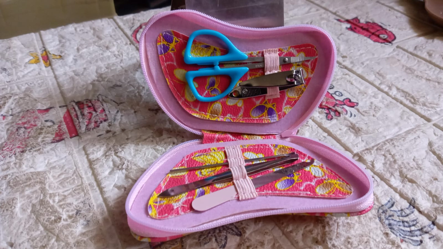 5 IN 1 Stainless Steel Professional Manicure Set, Nail Cutter For Women, Nail Scissors, Luxury Grooming Kit - Springkart