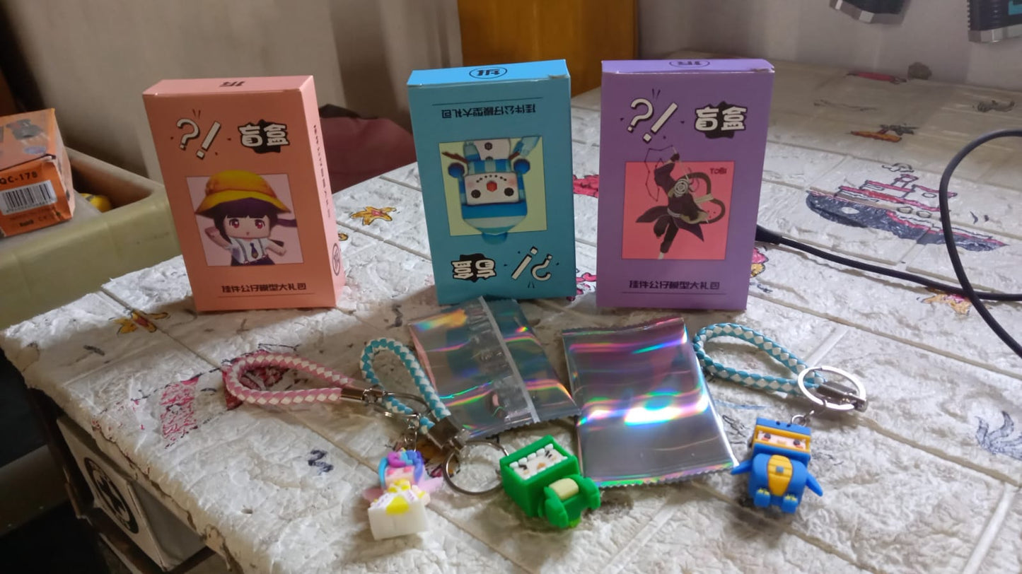 Cute Keychain With Card Gift - Keychain Accessories Key Chain Backpack Charms Car Keys Keychain for Kids Girls, Unicorn Toy and Charm Key- Chain for Bag / Door Key- Ring / car Key- Ring / Party Favor (Mix Color & Design 1 Pc ) - Springkart