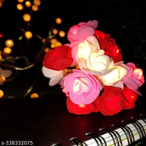 15 Led Rose Flower String Light Garland Flower Roses Fairy Light - Springkart