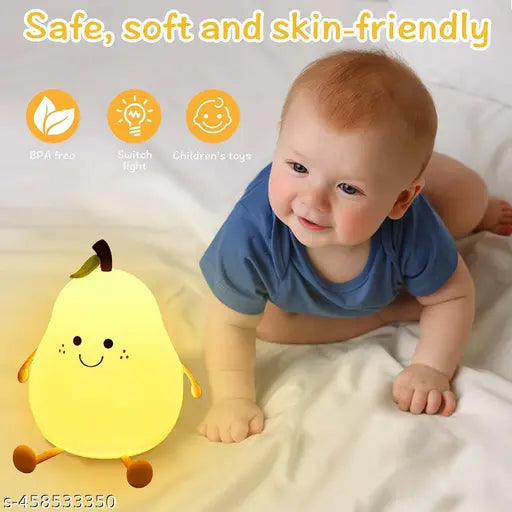 Night Light for Kids,Cute Silicone Nursery Pear Lamp for Baby and Toddler - Springkart