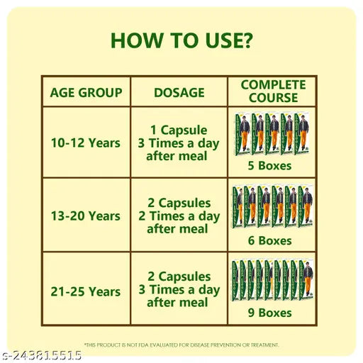 Long Looks Capsules for Boys & Girls | Look Longer ā 60 Capsules (60 x 2)