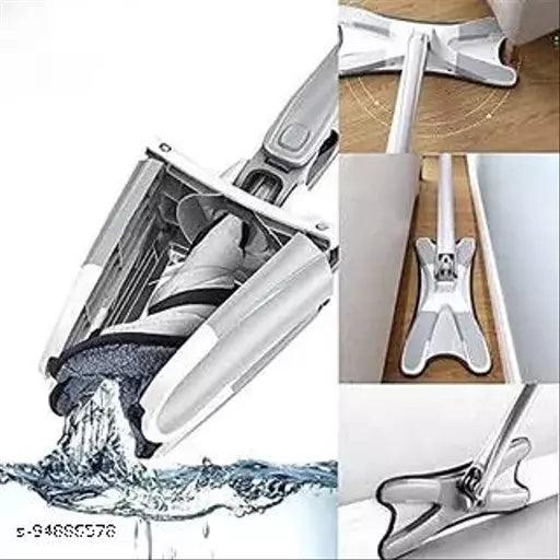 X-Type Microfiber Mop for Floor Cleaning, Hand-Free Wash Self Wringing Flat Mop, 360 Degree Dry - Springkart