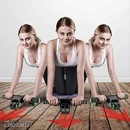 Automatic Rebound Design 4 Wheel Ab Roller with Knee Mat - Springkart