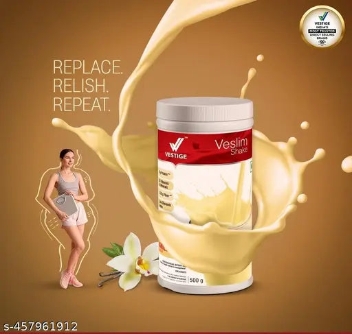 Vestige Veslim Shake for Weight control & Management Nutrition Drink _500gm (Vanilla Flavored)