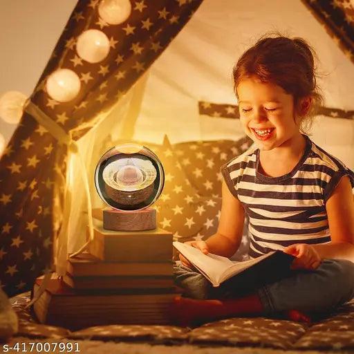 3D Crystal Ball Night Lamp,Solar System Crystal Ball Night Light, - Springkart