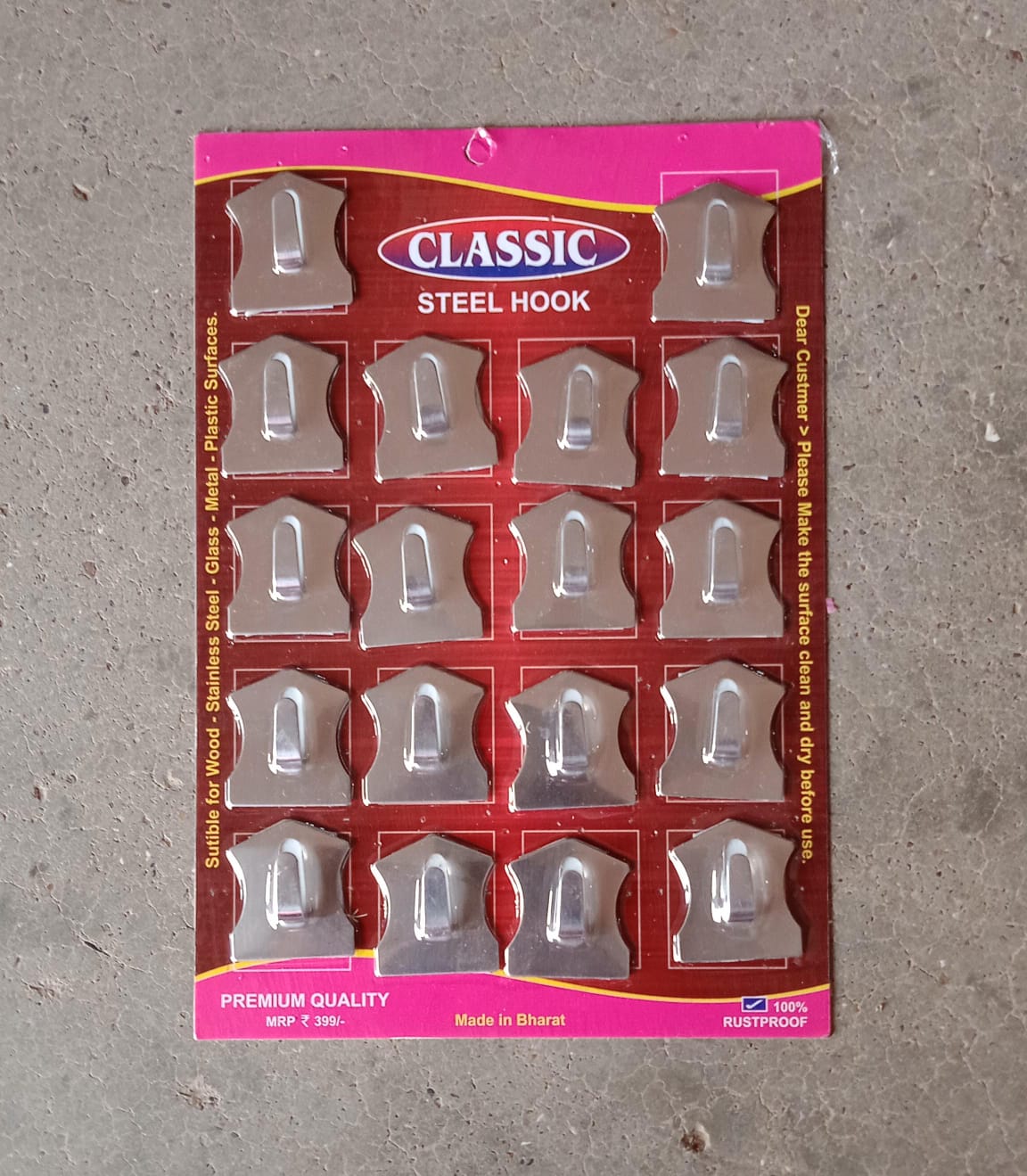 18-Piece Stainless Steel Wall Hooks: Organize Your Home Effortlessly - Springkart