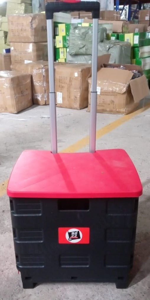 Foldable Shopping Grocery Trolley / Cart Travel Portable Food Basket (1 Pc) - Springkart