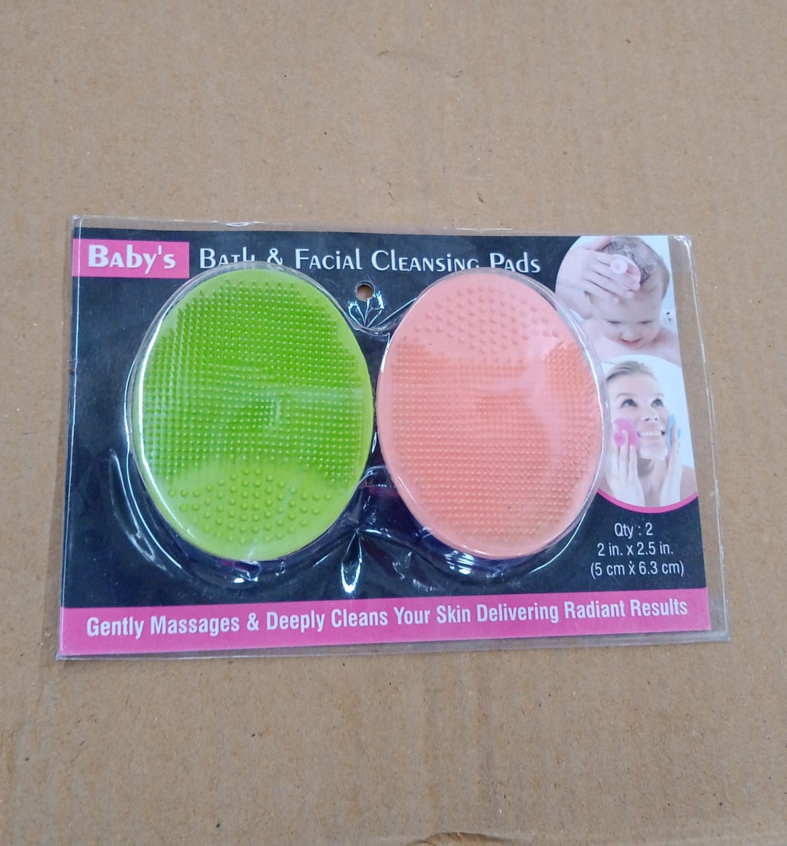 Bath & Facial Cleansing Brush, Soft Silicone Face Scrubber (2 Pc Set) - Springkart