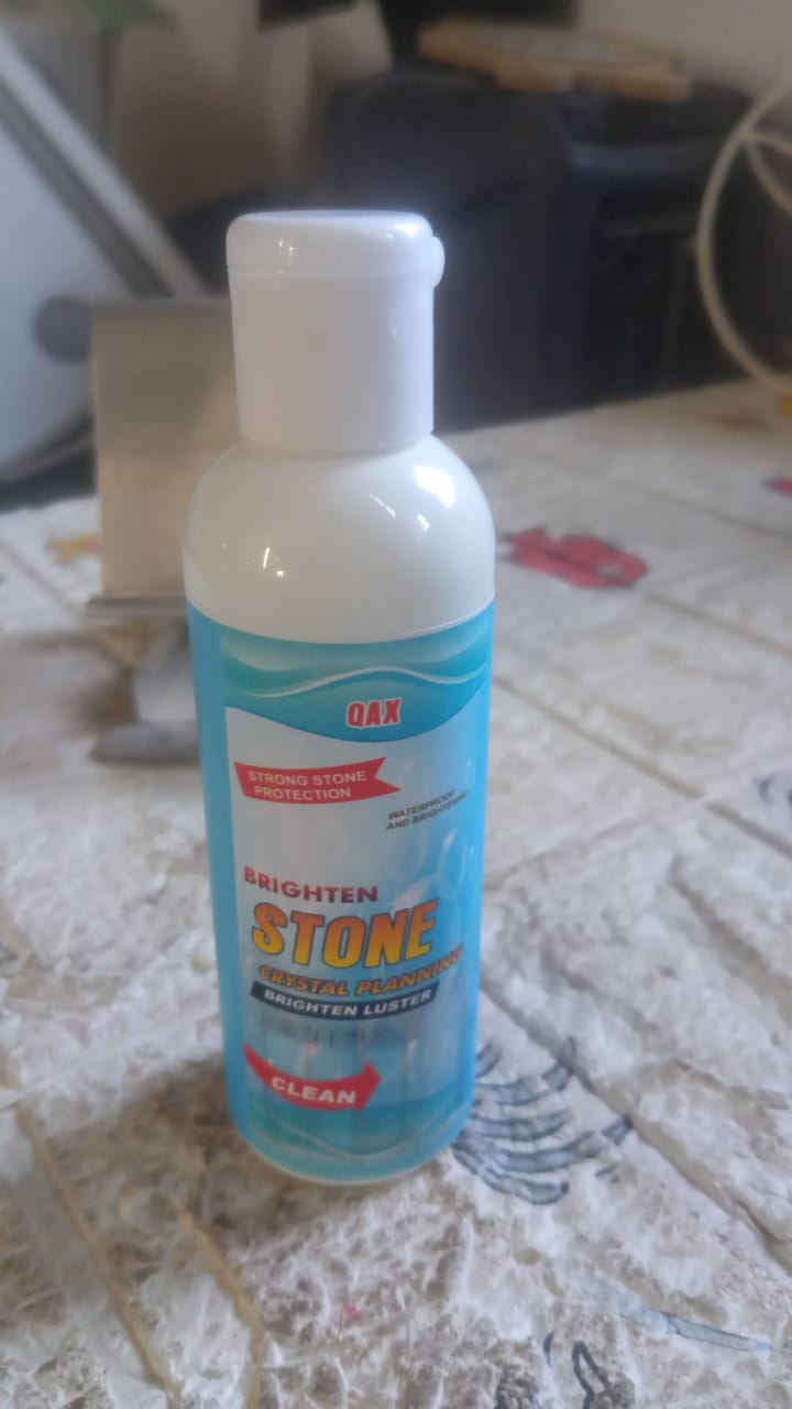 Stone Stain Remover Cleaner, Stone Crystal Plating Agent, Marble Stone Cleaner Polishes, Crystal Plating for Kitchen, Patio, Backyard Marble Cleaner and Polish (75 ML Approx / 1 pc) - Springkart