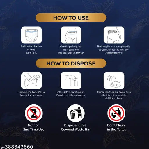 Nupanty Premium Ultra Absorbent Disposable Period Panty (L-XL) | 18 Pieces