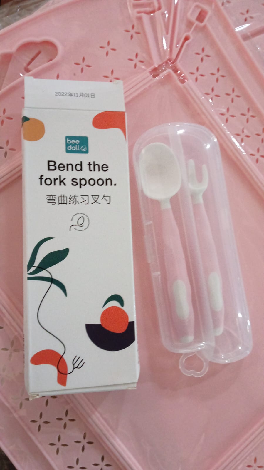 Silicone Bendable Kids Feeding Spoons And Forks, Toddler Utensils with Travel case, Baby Spoon and Fork Set for self-Feeding Learning Bendable Handle for Kid Children Toddlers (2 Pc Set) - Springkart