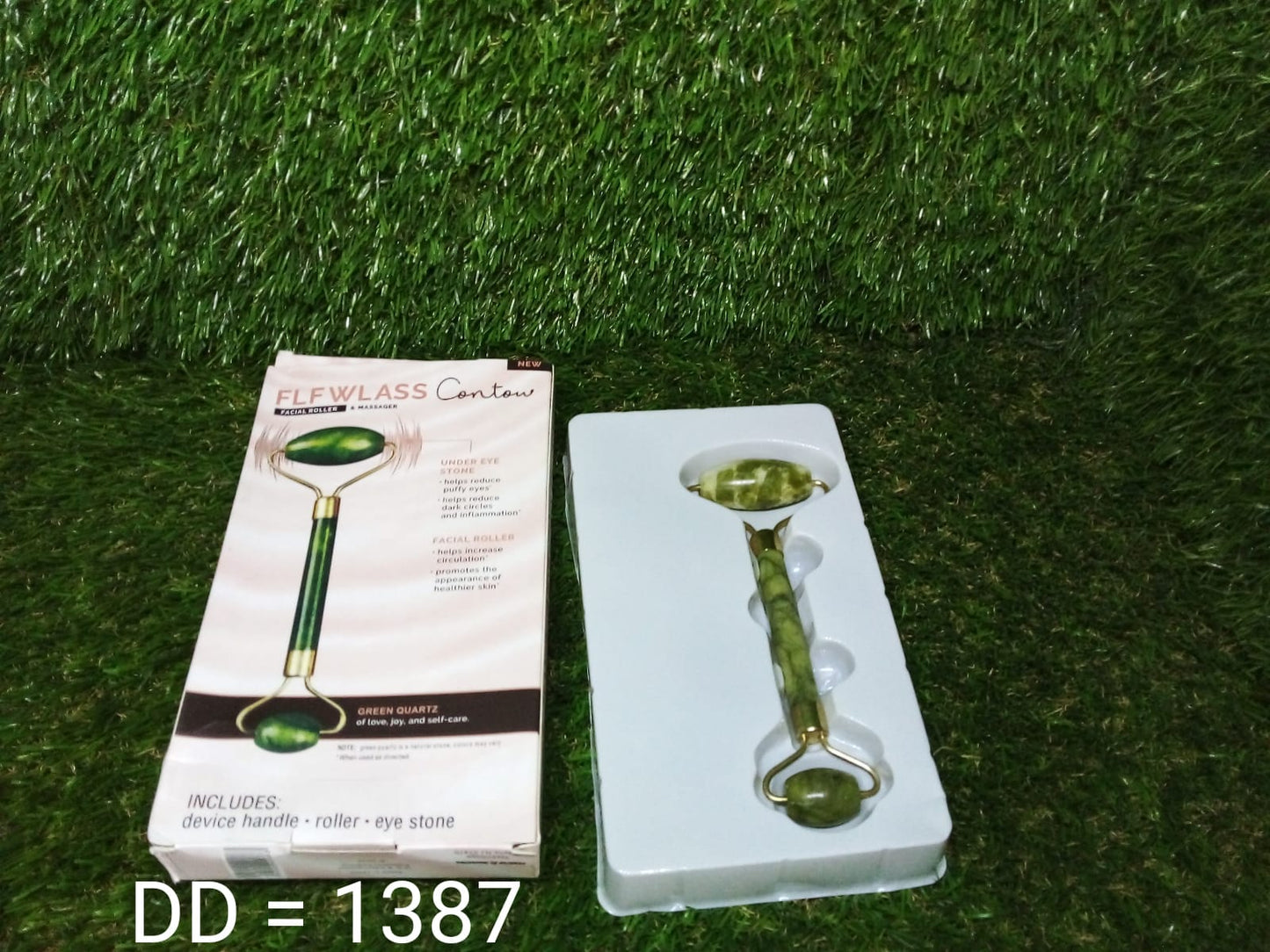 Smooth Facial Roller & Massager Natural Massage Jade Stone - Springkart