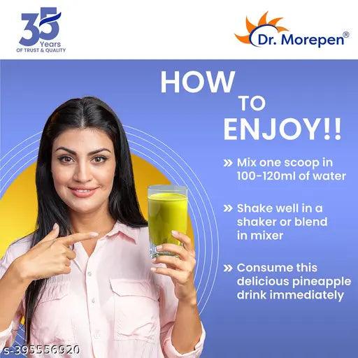 DR. MOREPEN Marine Collagen Skin Protein Powder With Hyaluronic , Vitamin C, Sesabania & Biotin For Healthy Skin | Pineapple Flavour | 250g - Springkart