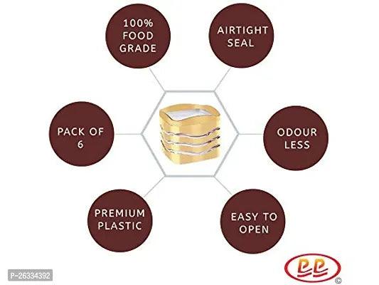 Airtight Storage Kitchen Jar | Container Laher Small Size, 4 Piece Set, 500 ml each (Gold 4pc) - Springkart