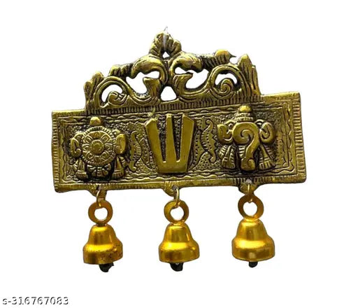 Wall Hanging Tirupati Balaji Shankh Chakra Tilak With Hanuman ji Symbol Showpiece 18 Cm - Springkart